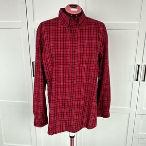 Red and Black Plaid Chaps Button Up Shirt